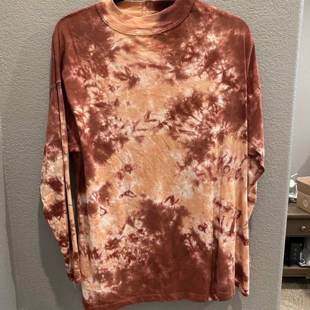 We The Free Tie-Dye Sweatshirt - Brown and Cream